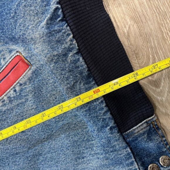 Vintage 1980s Canada Sportswear Racing Denim Jacket, Size M mens womens L - Picture 6 of 10